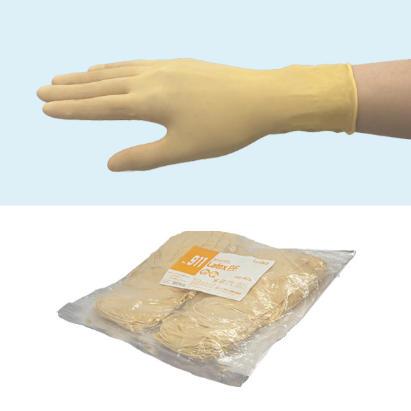 エステー モデルローブ No.911天然ゴム使いきり手袋(粉なし) L ホワイト 1セット(1200枚：100枚×12箱)