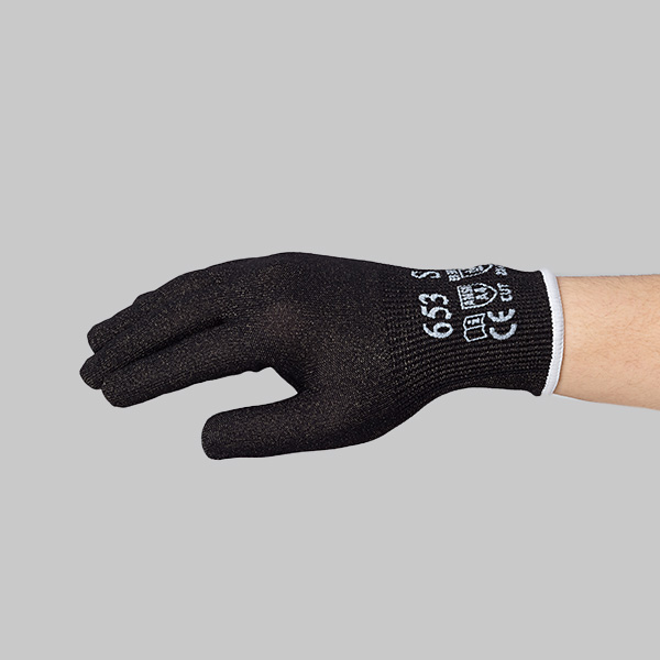 No.653 耐切創カットバリア 18G バサルト ノンコート | 手袋(耐切創