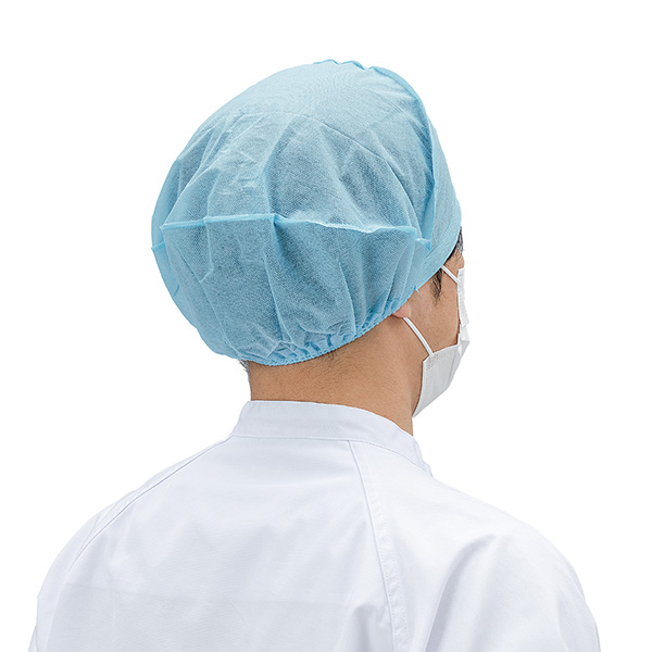 跡が残りにくい不織布製キャップ