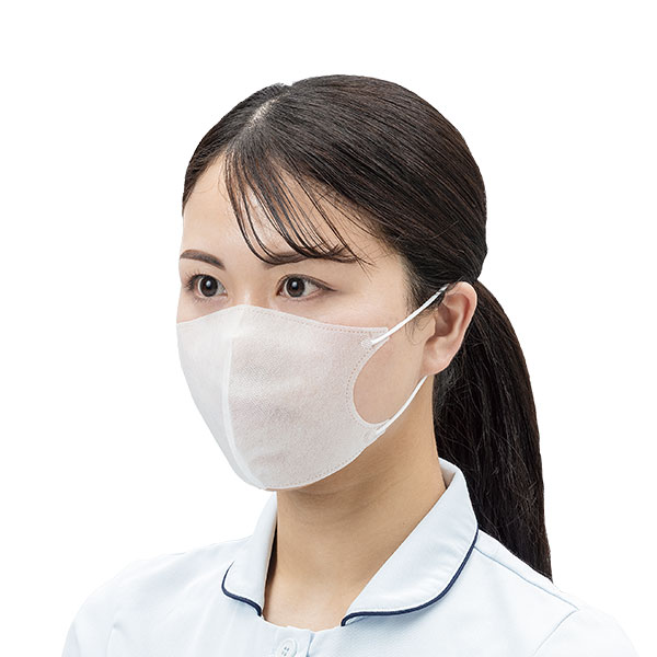 混入対策立体Eマスク ホワイト 2PLY 耳掛けタイプ
