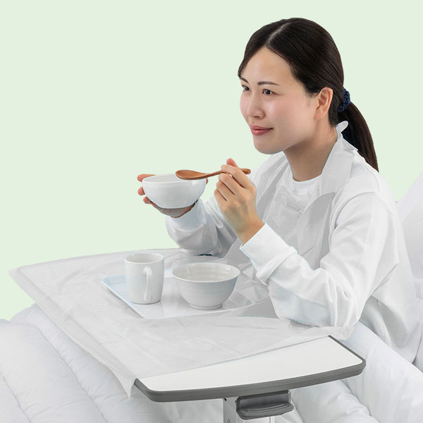 食事用エプロン ホワイト