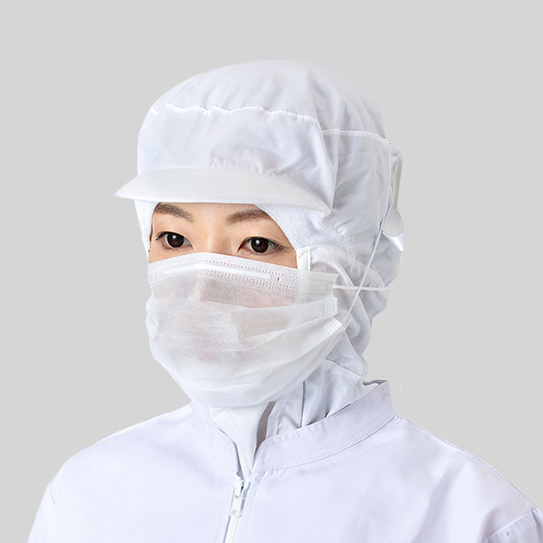 No.2830 混入対策ワイドマスク ホワイト 2PLY オーバーヘッドタイプ