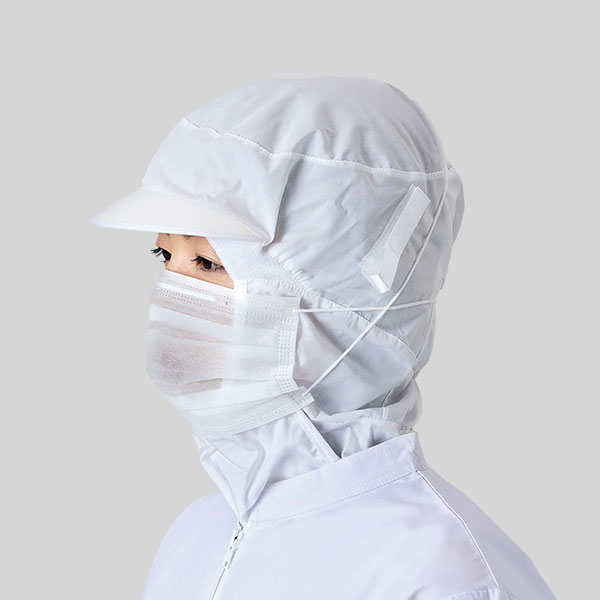 混入対策ワイドマスク ホワイト 2PLY オーバーヘッドタイプ