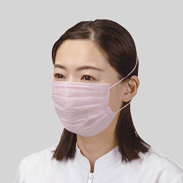 No.2836 混入対策マスク ピンク 2PLY オーバーヘッドタイプ | マスク